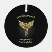 White Coat Ceremony Gold Medical Glas Ornament (Achterkant)
