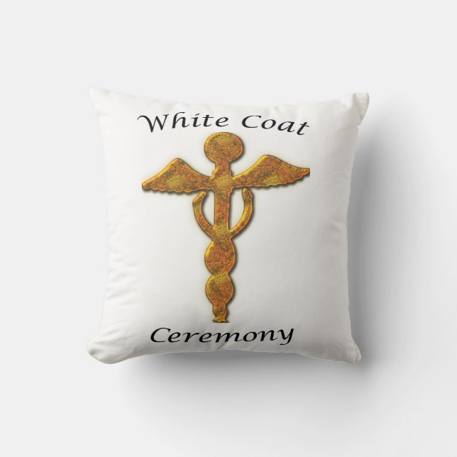 White Coat Ceremony Gold Medical, Square Gift Item Kussen (Voorkant)
