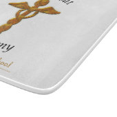 White Coat Ceremony Gold Medical, Square Gift Item Snijplank (Hoek)