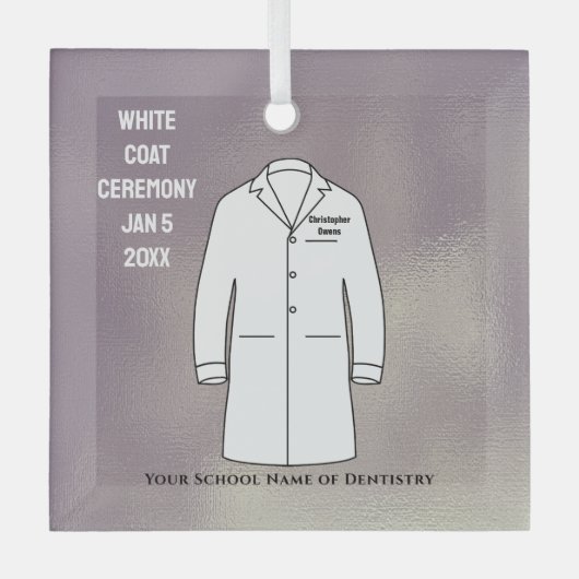 White Coat Ceremony Keepomwille Dentist Glas Ornament (Voorkant)