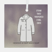 White Coat Ceremony Keepomwille Dentist Glas Ornament (Achterkant)