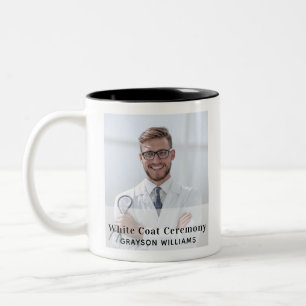White Coat Ceremony Medical Photo Name Year Tweekleurige Koffiemok