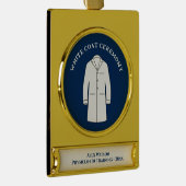 White Coat Medical Science Arts Verguld Banner Ornament (Rechts)