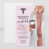 White Coat Médicale School Graduation Invitation (Devant / Derrière)