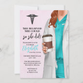 White Coat Médicale School Graduation Invitation (Devant)