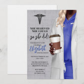 White Coat Médicale School Graduation Invitation (Devant / Derrière)