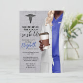 White Coat Médicale School Graduation Invitation (Debout devant)