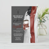 White Coat Médicale School Graduation Invitation (Debout devant)