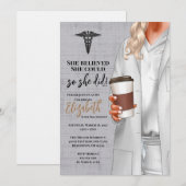 White Coat Médicale School Graduation Invitation (Devant / Derrière)