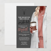 White Coat Médicale School Graduation Invitation (Devant / Derrière)