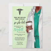 White Coat Médicale School Graduation Invitation (Devant)