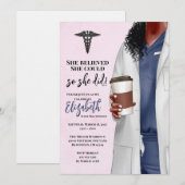 White Coat Médicale School Graduation Invitation (Devant / Derrière)