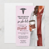 White Coat Médicale School Graduation Invitation (Devant / Derrière)