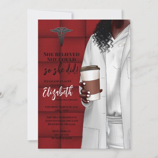 White Coat Médicale School Graduation Invitation (Devant)