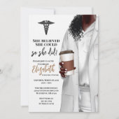 White Coat Médicale School Graduation Invitation (Devant)