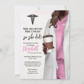 White Coat Médicale School Graduation Invitation (Devant)