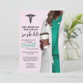 White Coat Médicale School Graduation Invitation (Debout devant)