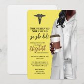 White Coat Médicale School Graduation Invitation (Devant / Derrière)