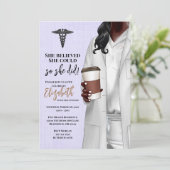 White Coat Médicale School Graduation Invitation (Debout devant)