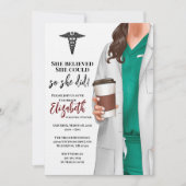 White Coat Médicale School Graduation Invitation (Devant)