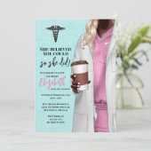 White Coat Médicale School Graduation Invitation (Debout devant)