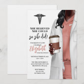 White Coat Médicale School Graduation Invitation (Devant / Derrière)