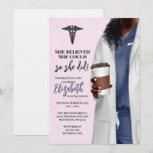 White Coat Médicale School Graduation Invitation (Devant / Derrière)