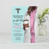 White Coat Médicale School Graduation Invitation (Debout devant)