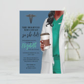 White Coat Médicale School Graduation Invitation (Debout devant)