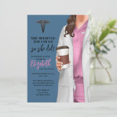 White Coat Médicale School Graduation Invitation (Debout devant)