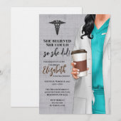 White Coat Médicale School Graduation Invitation (Devant / Derrière)