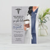 White Coat Medische School Afstuderen Uitnodiging (Staand voorkant)