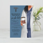 White Coat Medische School Afstuderen Uitnodiging (Staand voorkant)