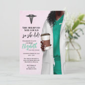 White Coat Medische School Afstuderen Uitnodiging (Staand voorkant)