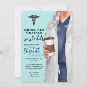 White Coat Medische School Afstuderen Uitnodiging