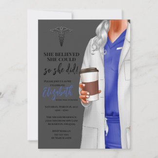 White Coat Medische School Afstuderen Uitnodiging