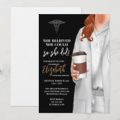 White Coat Medische School Afstuderen Uitnodiging (Voorkant / Achterkant)