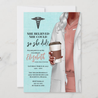 White Coat Medische School Afstuderen Uitnodiging