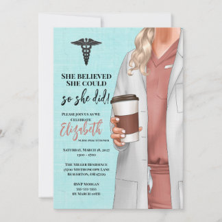 White Coat Medische School Afstuderen Uitnodiging