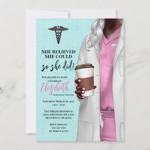 White Coat Medische School Afstuderen Uitnodiging