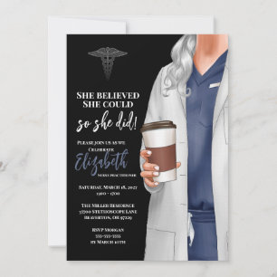 White Coat Medische School Afstuderen Uitnodiging