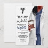 White Coat Medische School Afstuderen Uitnodiging (Voorkant / Achterkant)