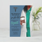 White Coat Medische School Afstuderen Uitnodiging (Staand voorkant)