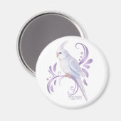 White Cockatiel Magneet (Voorkant / Achterkant)