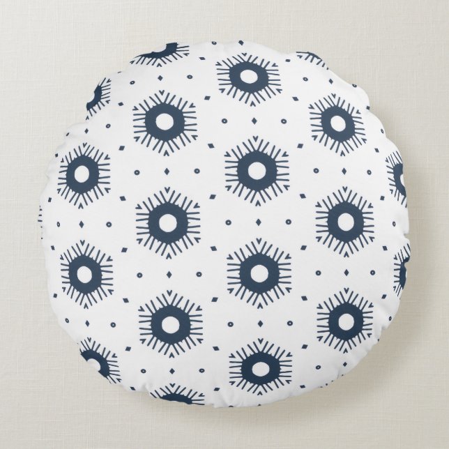 White colour  Round Pillow Rond Kussen (Voorkant)