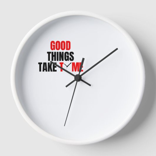 White Colour Wall Clock (Voorkant)