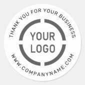 white company logo thank you stickers (Devant)