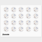 white company logo thank you stickers (Feuille)