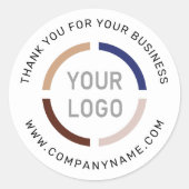 white company logo thank you stickers (Devant)