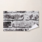 White Contrast Industrial Rustic Brick Texture Bad Handdoek (Handdoek)